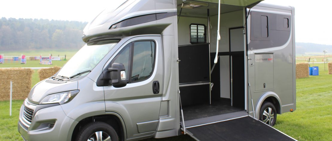 Small horsebox external photo with doors open