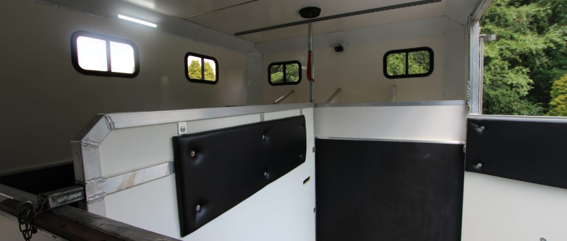 Stalls area of horsebox photo