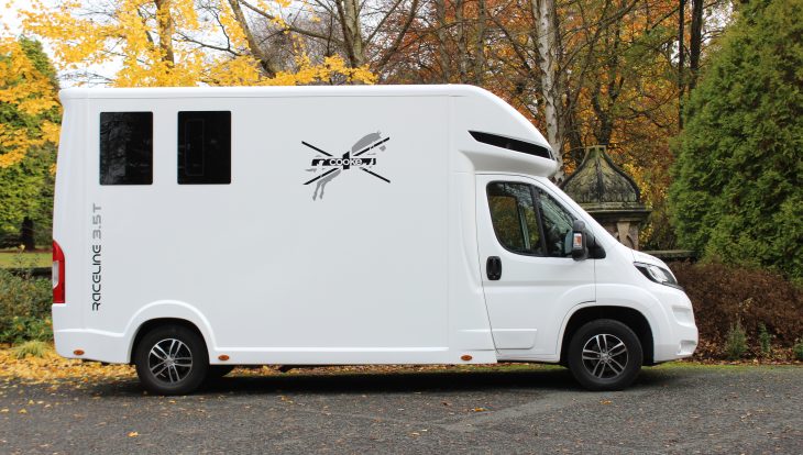 3.5t horsebox white side view