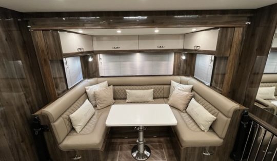 26 tonne horsebox seating area internal photo