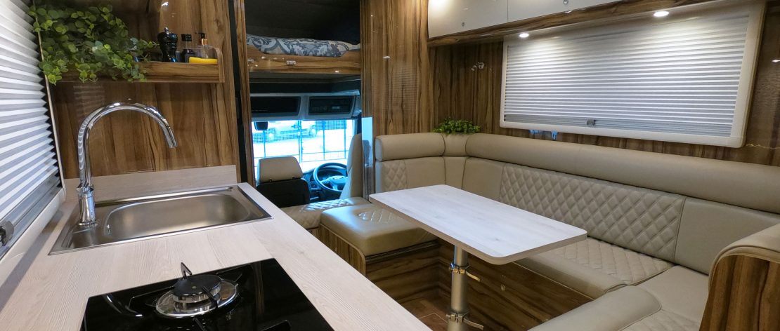 premium horsebox living area